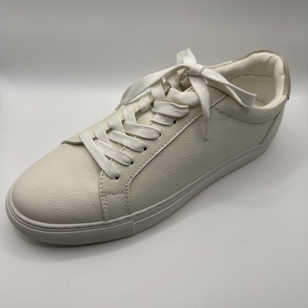 Nordstrom Rack Ortholite Sz 7.5 Low Top Sneaker White Faux Leather Foam Insole